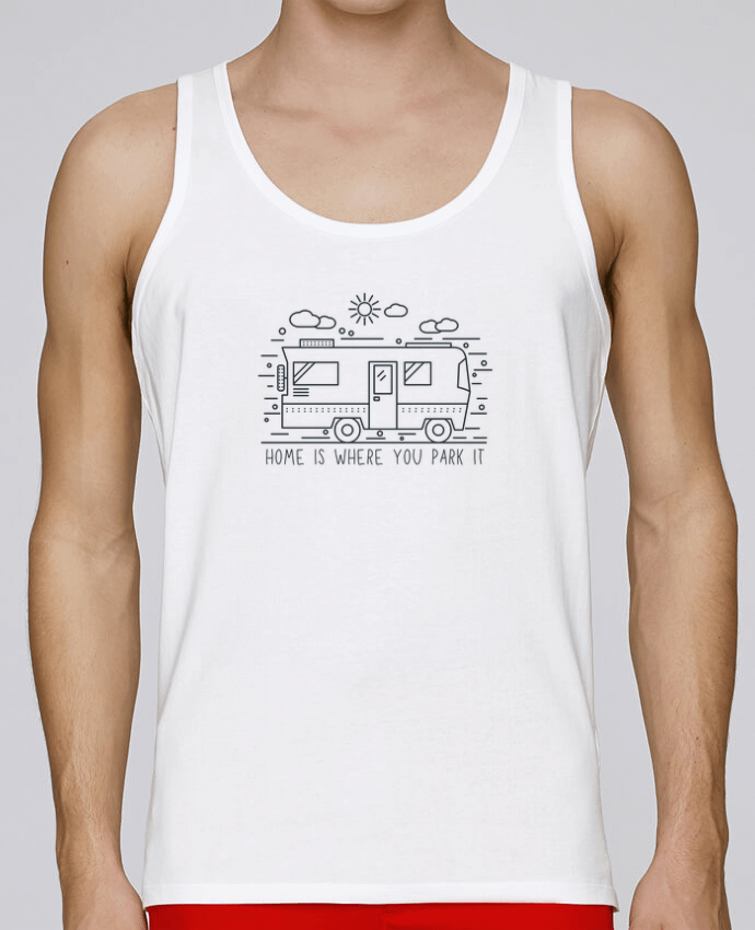 Débardeur homme Home is where you park it par SMC 100% coton bio