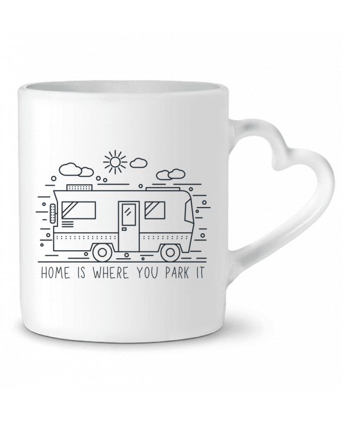 Mug coeur Home is where you park it par SMC