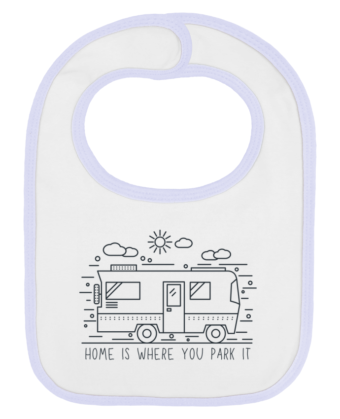 Bavoir bébé uni Home is where you park it par SMC
