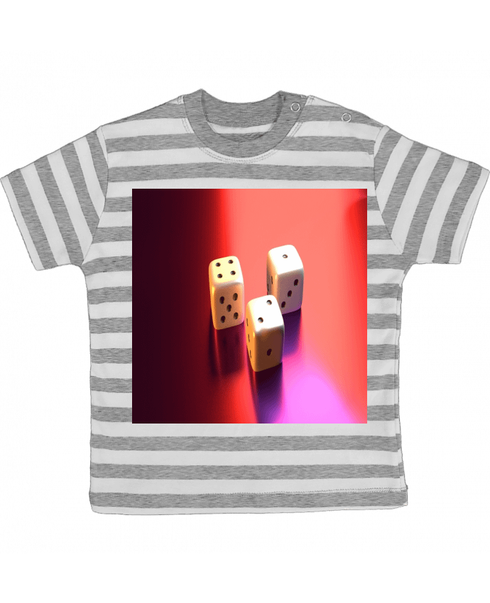 Tee-shirt bébé à rayures Jeu de Dés par whitetiger60