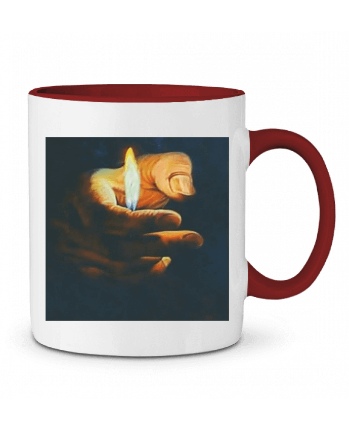 Mug bicolore flamme de briquet whitetiger60
