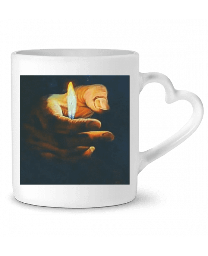 Mug coeur flamme de briquet par whitetiger60