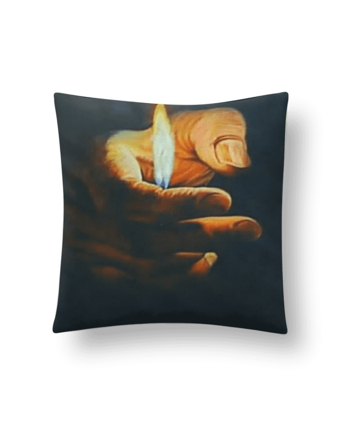 Coussin suédine flamme de briquet par whitetiger60