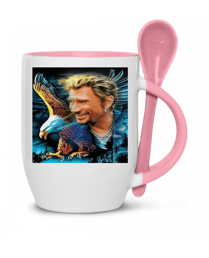  Tasse cuillère Dessin de Johnny Hallyday par whitetiger60