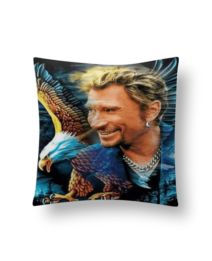 Coussin Dessin de Johnny Hallyday par whitetiger60