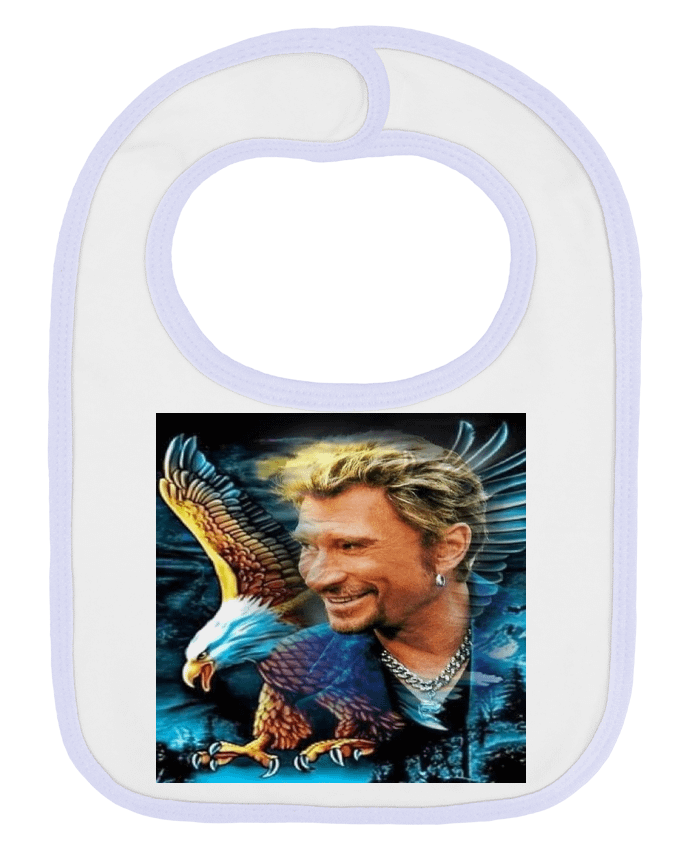 Bavoir bébé uni Dessin de Johnny Hallyday par whitetiger60