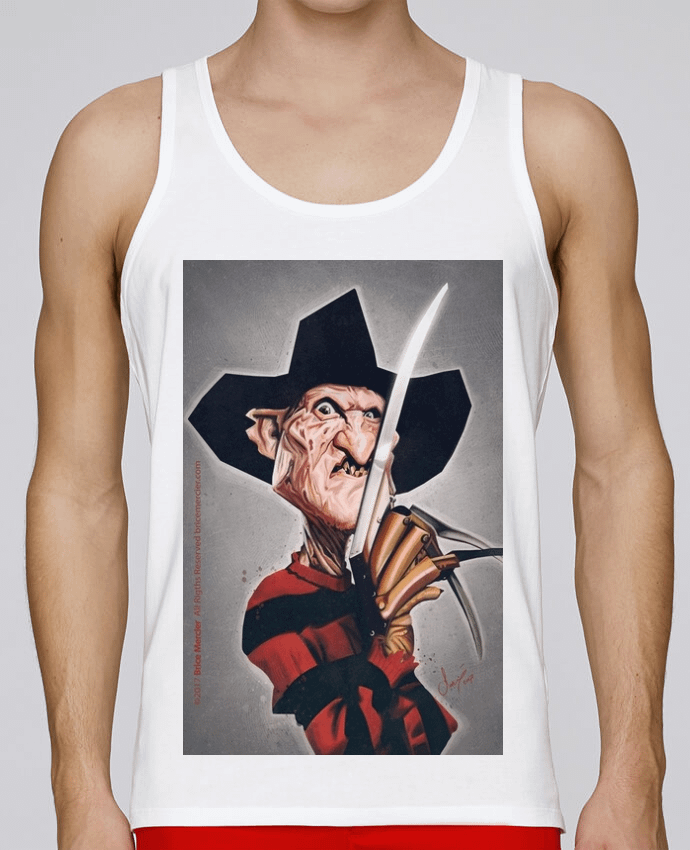 Débardeur homme Caricature de Freddy par whitetiger60 100% coton bio