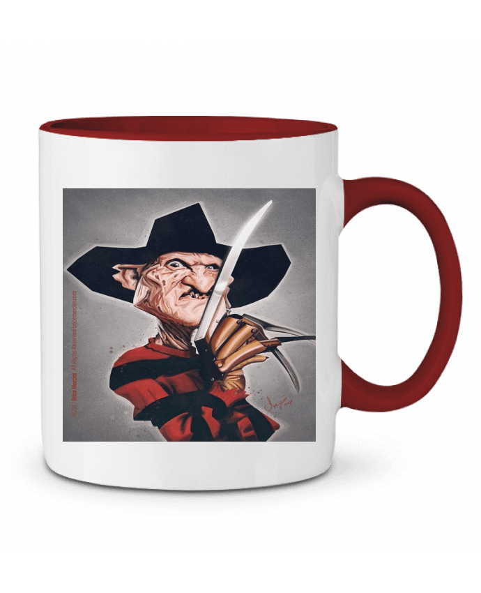 Mug bicolore Caricature de Freddy whitetiger60