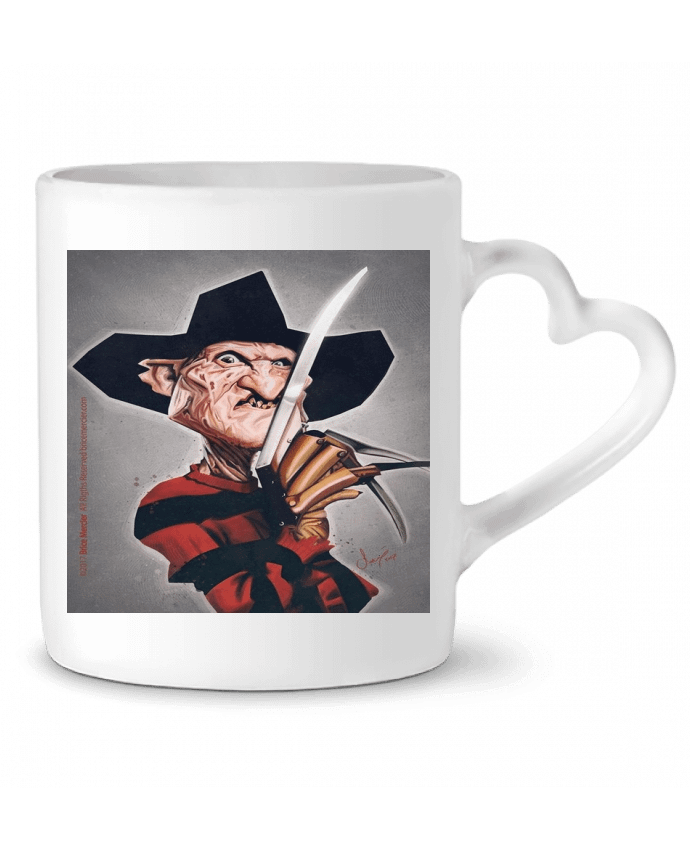 Mug coeur Caricature de Freddy par whitetiger60