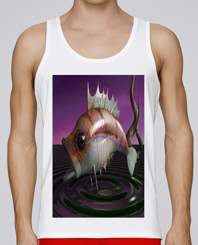 Débardeur homme Image de Synthèse poisson par whitetiger60 100% coton bio
