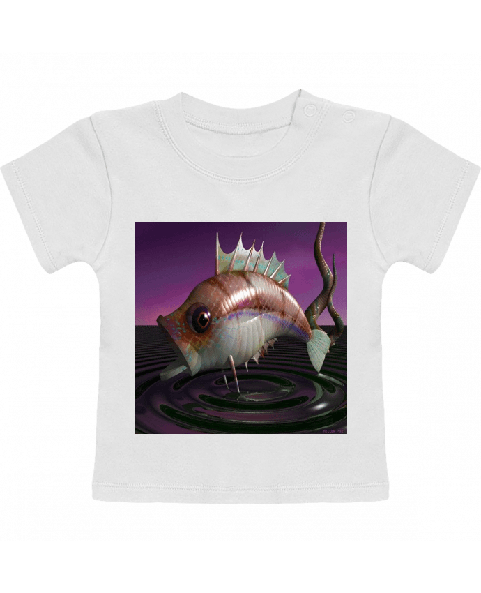 T-shirt bébé Image de Synthèse poisson manches courtes du designer whitetiger60