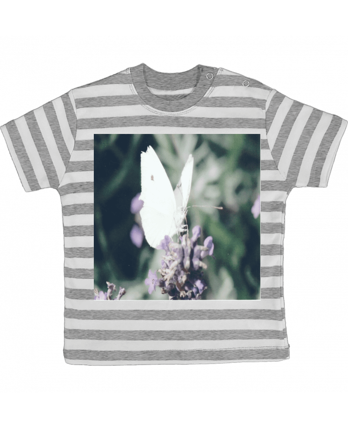 Tee-shirt bébé à rayures photo de papillon par whitetiger60