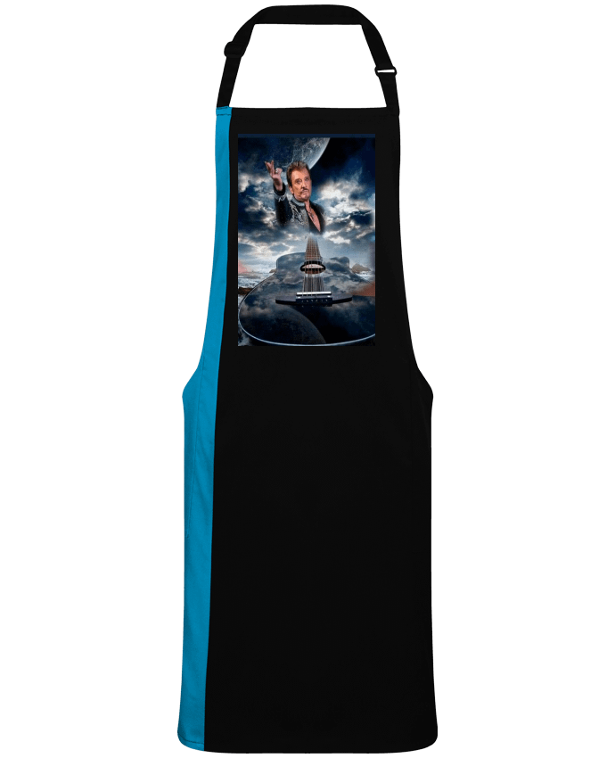 Tablier bicolore Johnny Hallyday avec Guitare par  White Tiger 60