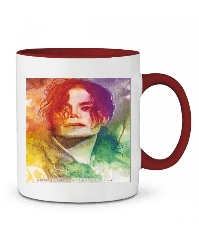 Mug bicolore Dessin de Michael Jackson White Tiger 60