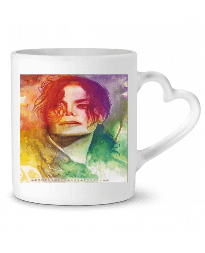 Mug coeur Dessin de Michael Jackson par White Tiger 60