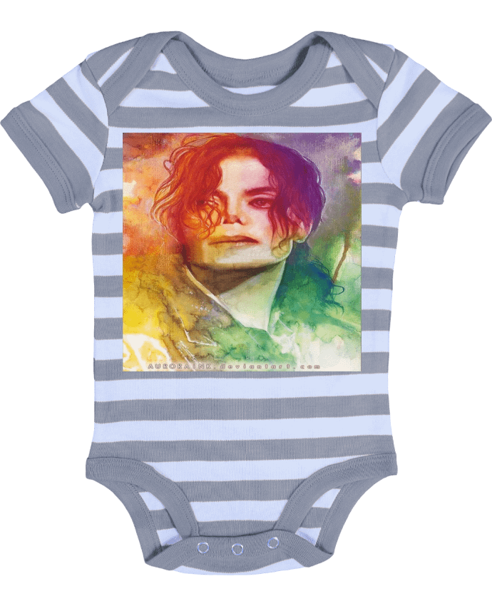 Body Bébé Rayé Dessin de Michael Jackson - White Tiger 60