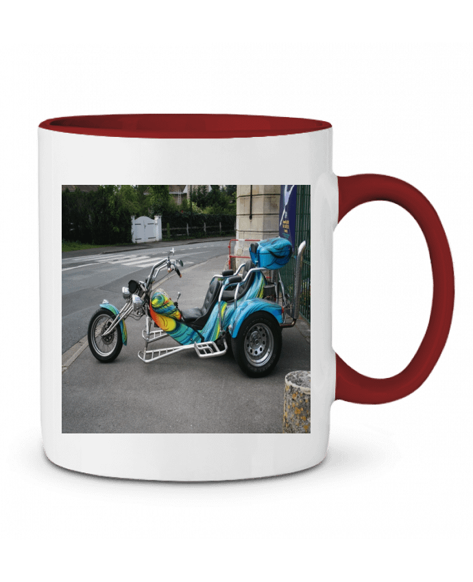 Mug bicolore Photo de Moto White Tiger 60