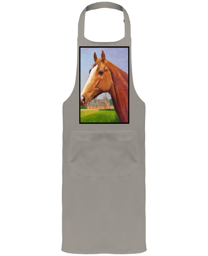 Tablier avec poches Peinture de cheval au Château de Chantilly par White Tiger 60