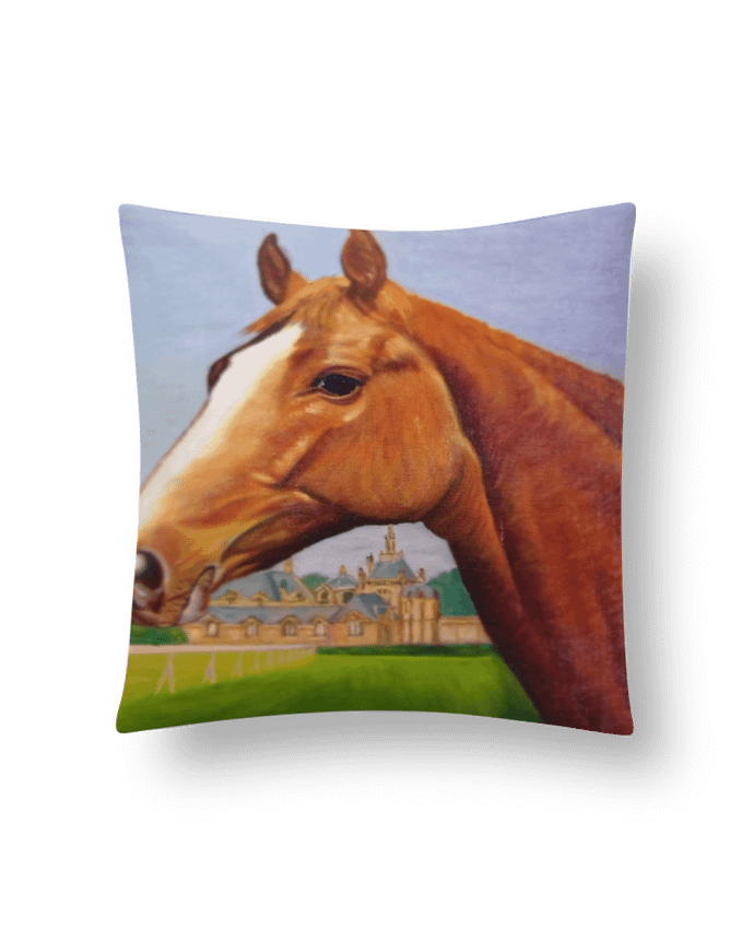 Coussin Peinture de cheval au Château de Chantilly par White Tiger 60