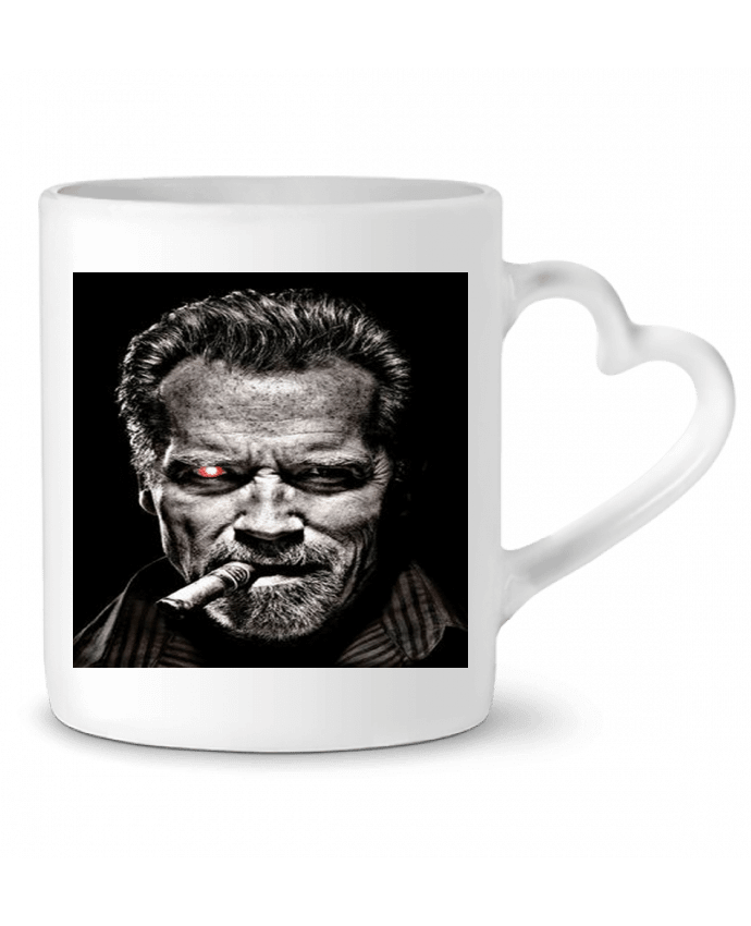 Mug coeur Caricature d' Arnold Schwarzenegger par White Tiger 60