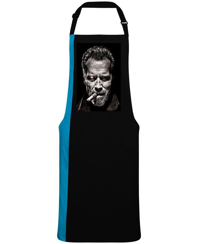 Tablier bicolore Caricature d' Arnold Schwarzenegger par  White Tiger 60
