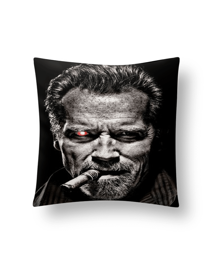 Coussin Caricature d' Arnold Schwarzenegger par White Tiger 60