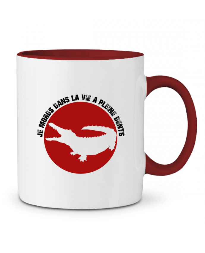 Mug bicolore Animaux - Crocodile pjb