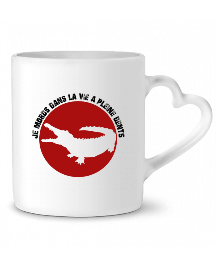 Mug coeur Animaux - Crocodile par pjb