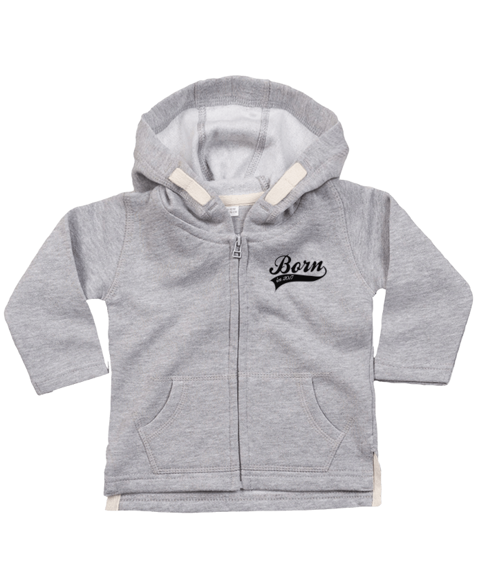 Hoddie with zip for baby Born in 2017 by justsayin