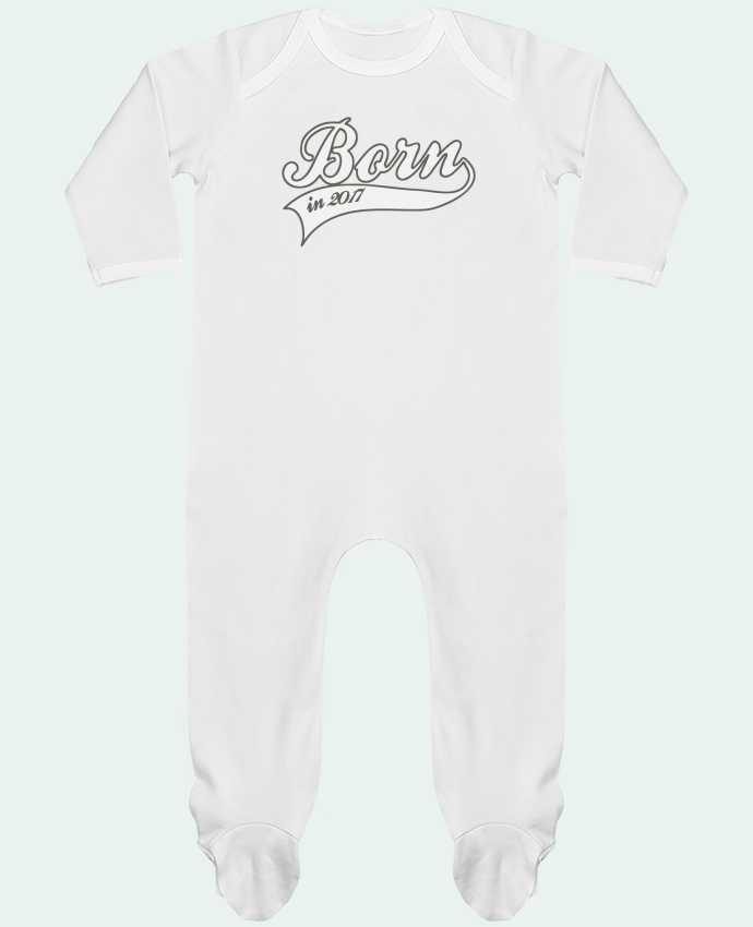 Baby Sleeper long sleeves Contrast Born in 2017 by justsayin