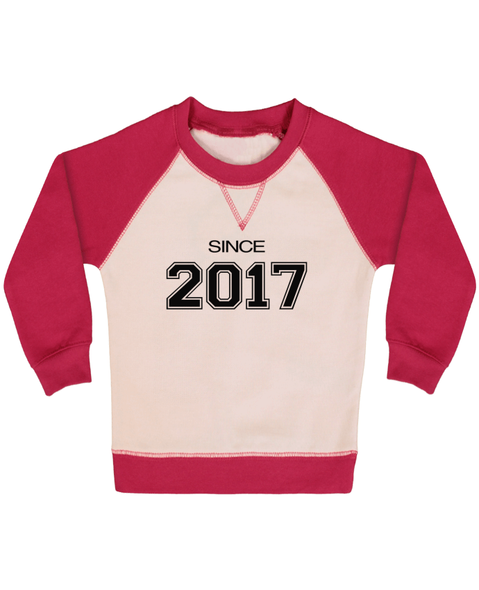 Sweatshirt Baby crew-neck sleeves contrast raglan Since 2017 by justsayin