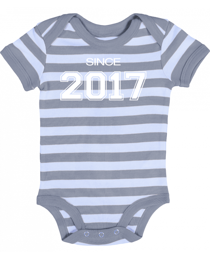 Baby Body striped Since 2017 blanc - justsayin