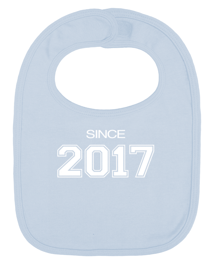 Baby Bib plain and contrast Since 2017 blanc by justsayin