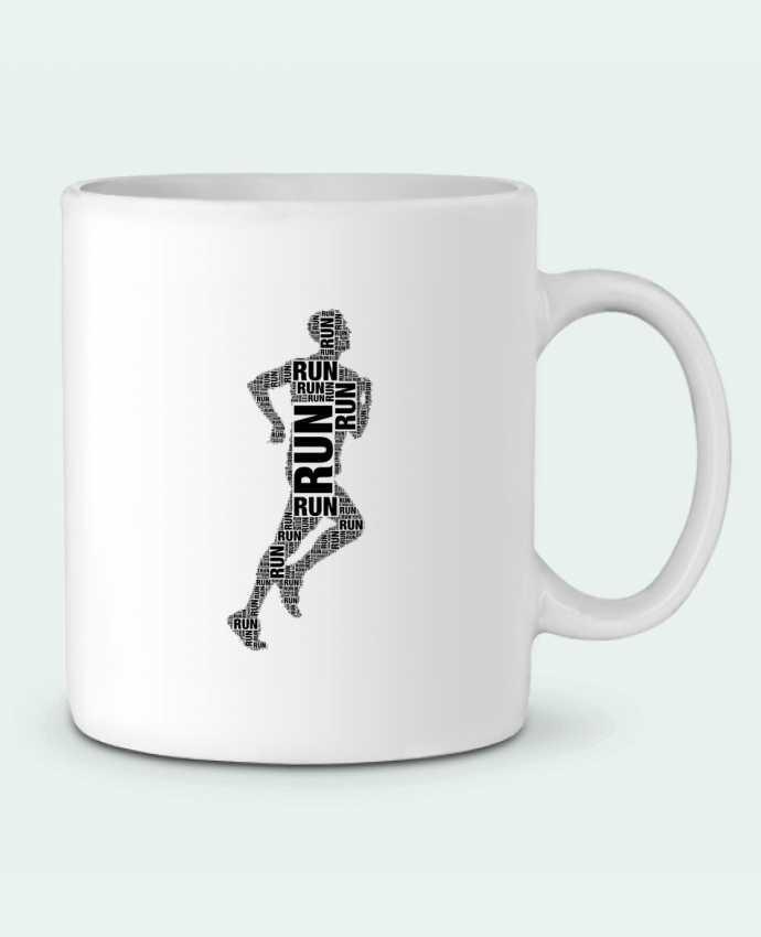 Ceramic Mug Silhouette running by justsayin