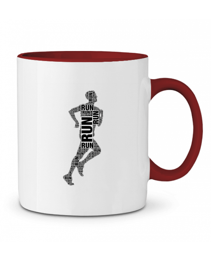 Mug bicolore Silhouette running justsayin