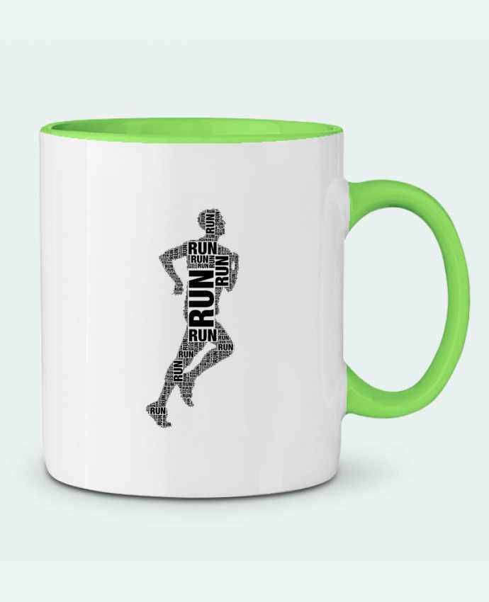 Two-tone Ceramic Mug Silhouette running justsayin