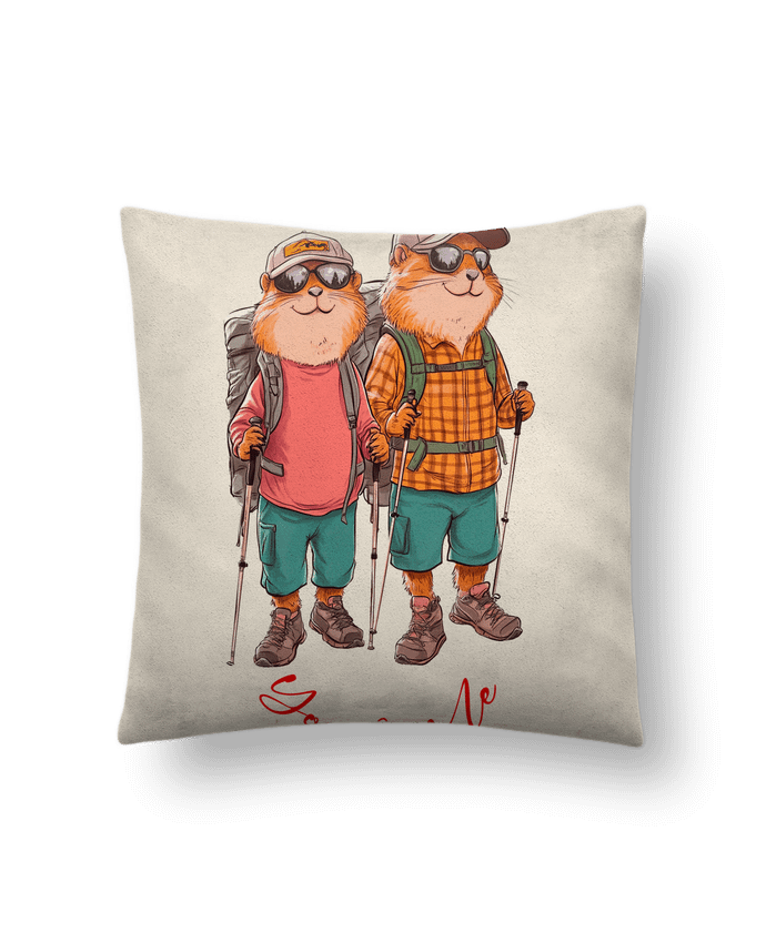 Coussin suédine You and Me par K-art-S