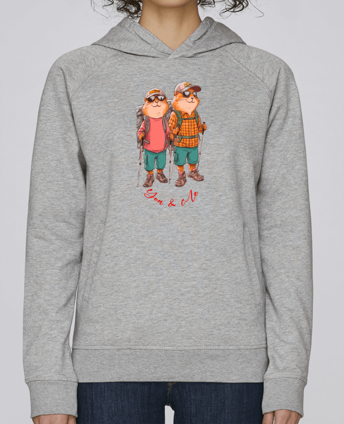 Sweat capuche femme You and Me par K-art-S