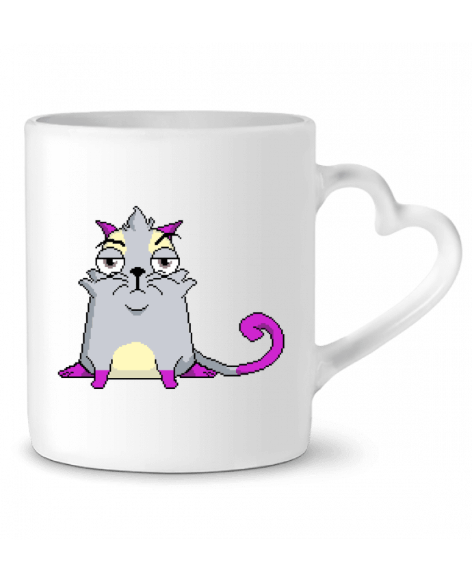 Mug coeur Pixil Cryptokitty par Arturoz