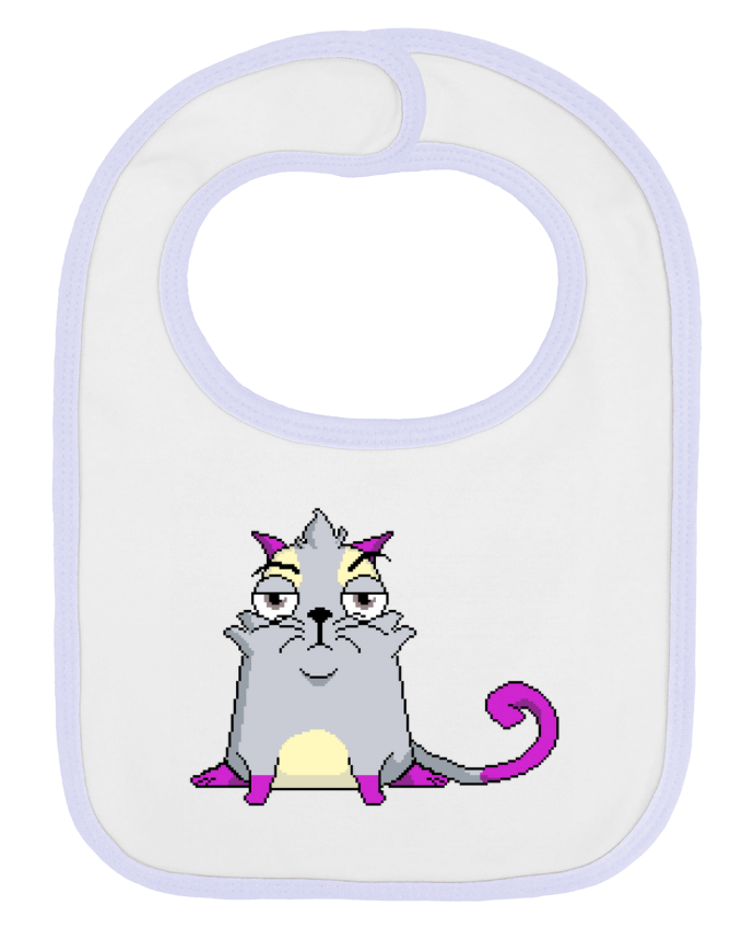 Bavoir bébé uni Pixil Cryptokitty par Arturoz