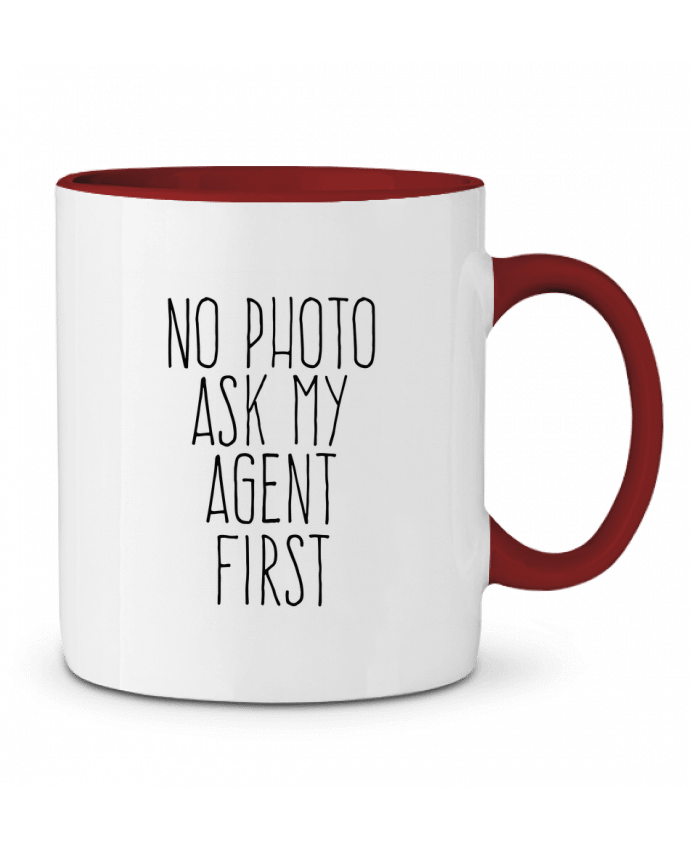 Mug bicolore No photo ask my agent justsayin