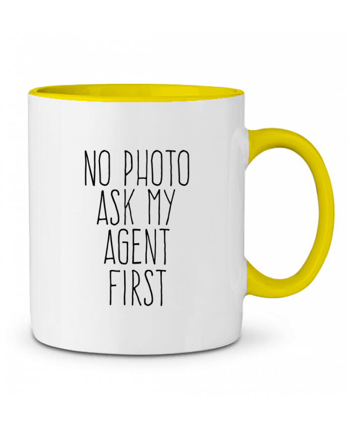 Mug bicolore No photo ask my agent justsayin