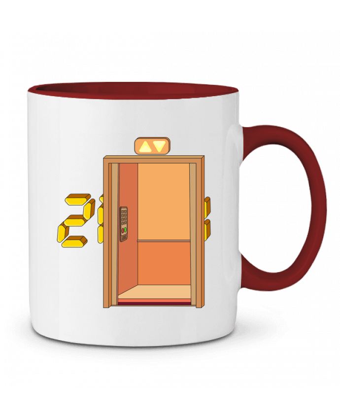 Mug bicolore HERE I GET ON Santiaguen