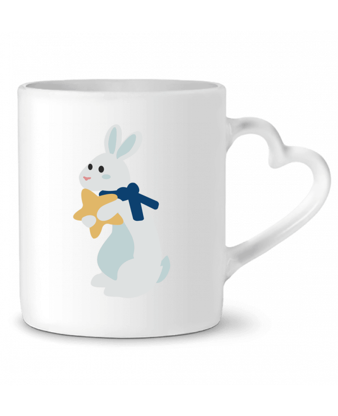 Mug coeur Lapin de noel par Princesse Gargouille 