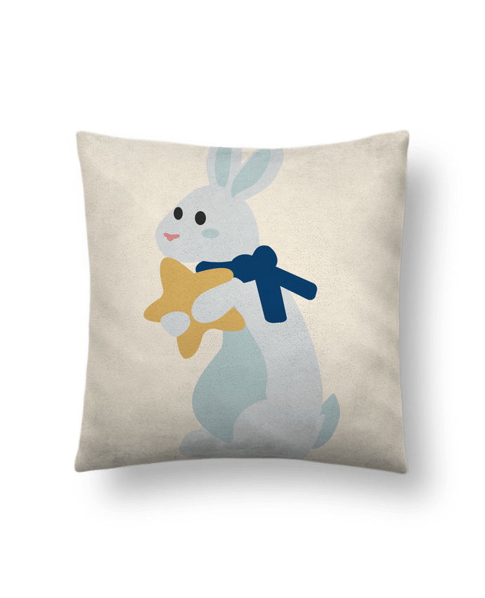 Coussin suédine Lapin de noel par Princesse Gargouille 