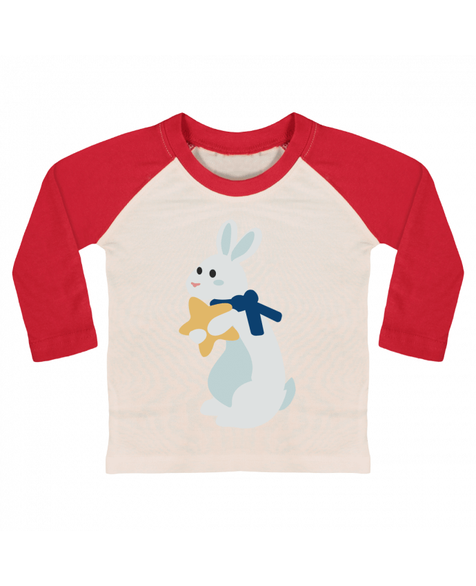 Tee-shirt Bébé Baseball ML Lapin de noel par Princesse Gargouille 