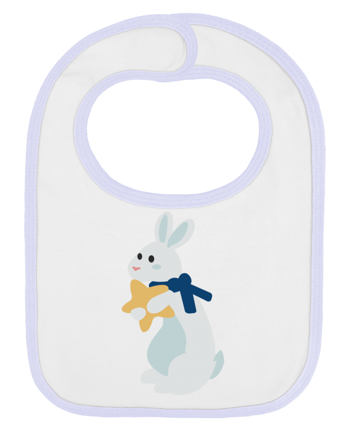Bavoir bébé uni Lapin de noel par Princesse Gargouille 