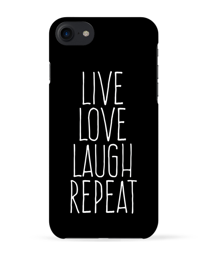COQUE 3D Iphone 7 Live love laugh repeat de justsayin