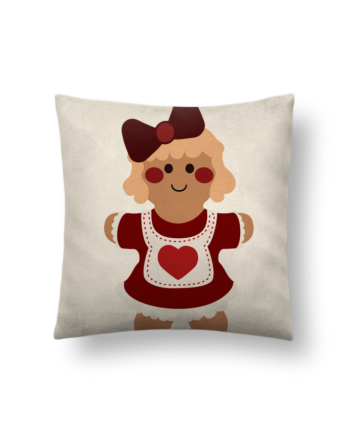 Coussin suédine Madame pain d'épice de noël par Babu 