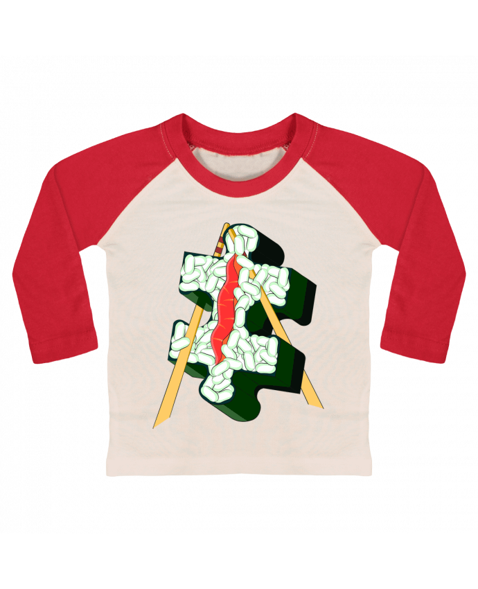 Tee-shirt Bébé Baseball ML SUSHI PIECE par Santiaguen